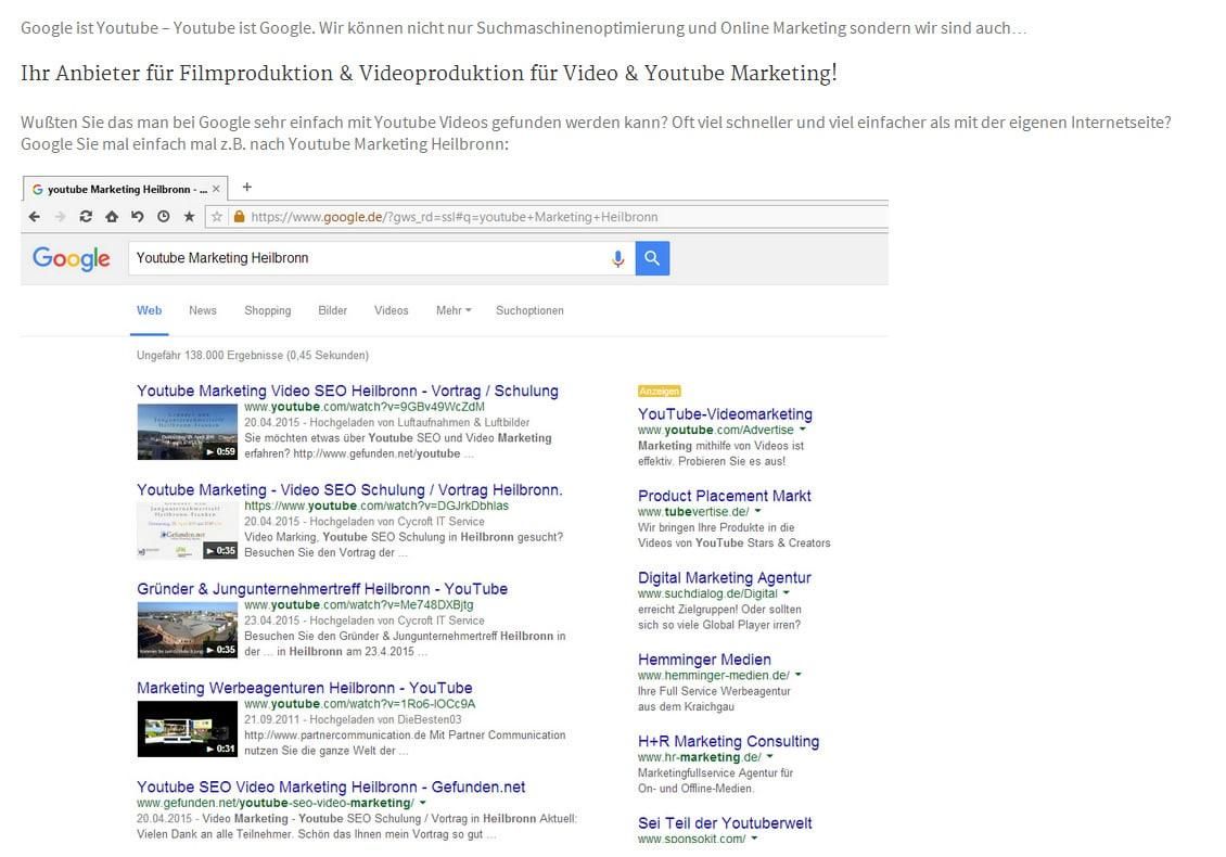 Filmproduktion, Youtube und Videomarketing in 88709 Merklingen