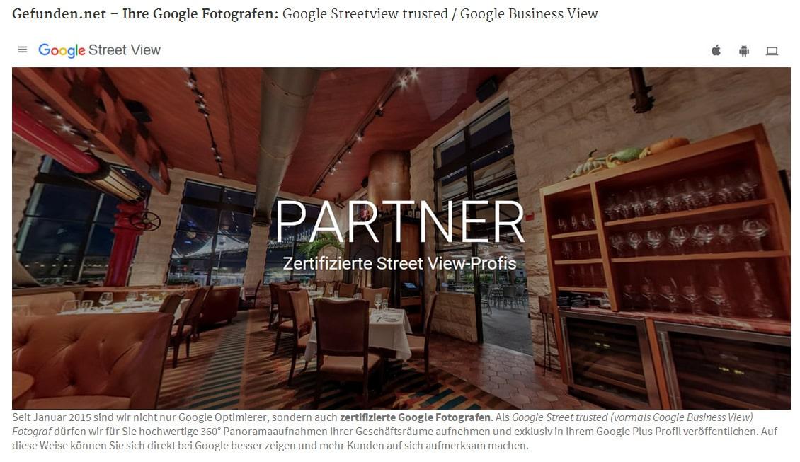 Google Fotografie: Google Street View Trusted 360 Grad Panorama Fotograf in 88285 Bodnegg